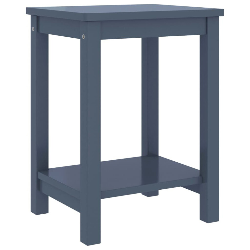 (Light grey) vidaXL Bedside Cabinet Nightstand Sideboard Bed Side Cabinet Solid Pine Wood