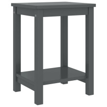 (Dark grey) vidaXL Bedside Cabinet Nightstand Sideboard Bed Side Cabinet Solid Pine Wood
