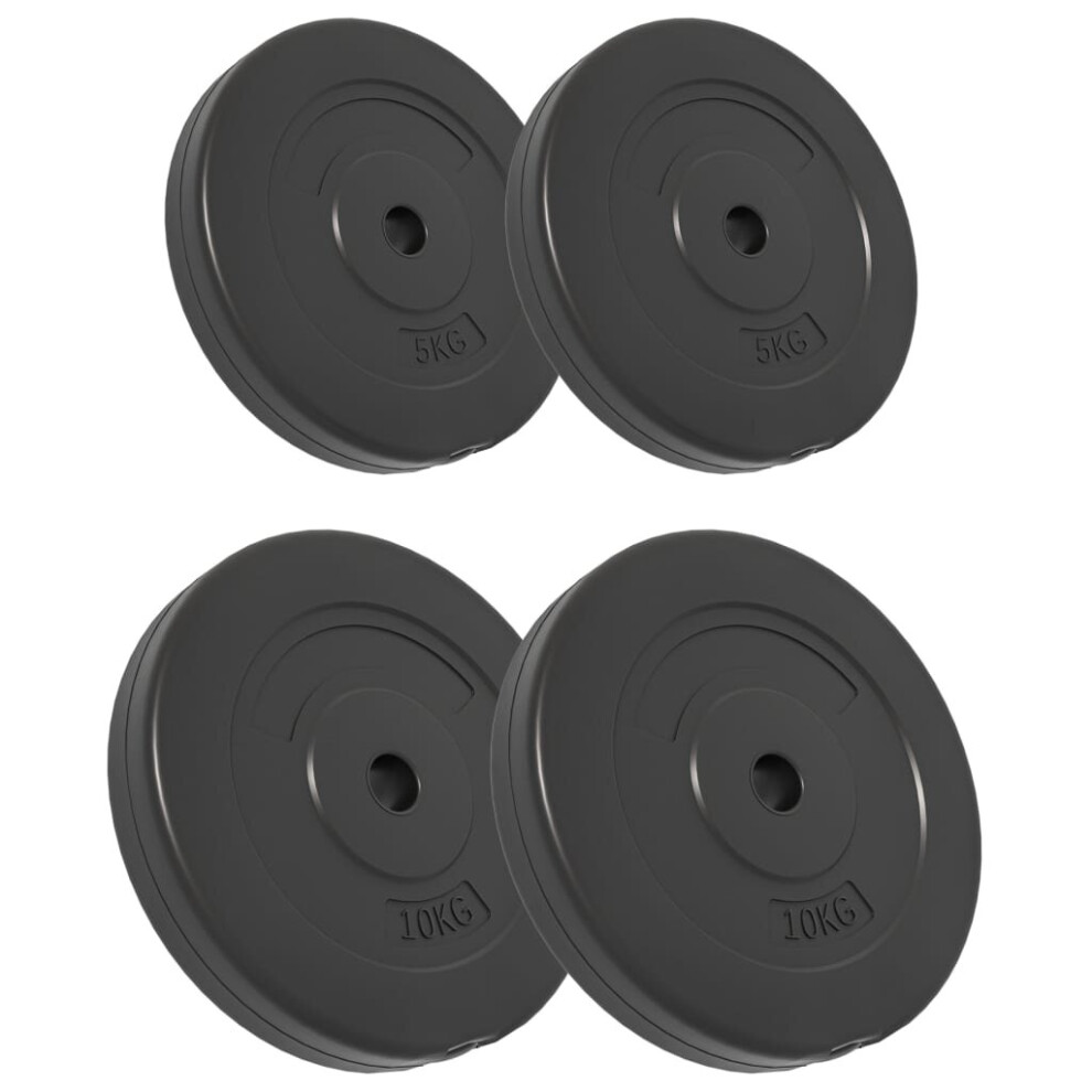 Vidaxl (4) Weight Plates Gym Fitness Training Dumbbell Barbell Disc Multi Models