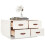 VidaXL (White) vidaXL Solid Wood Pine Coffee Table Side Sofa Accent Couch Table Multi Colours 5