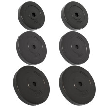 (6) vidaXL Weight Plates Gym Fitness Training Dumbbell Barbell Disc Multi Models