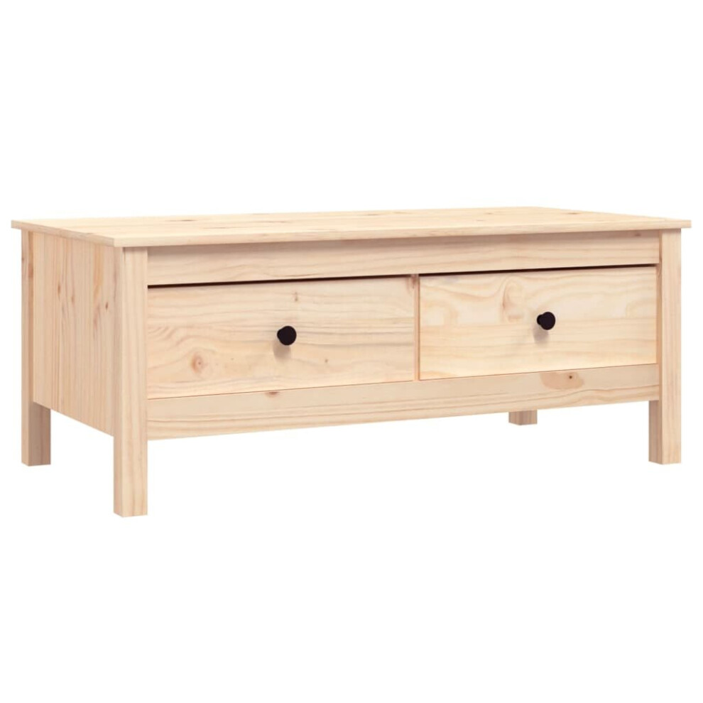 (Brown) vidaXL Solid Wood Pine Coffee Table Indoor Accent Centre Table Multi Colours