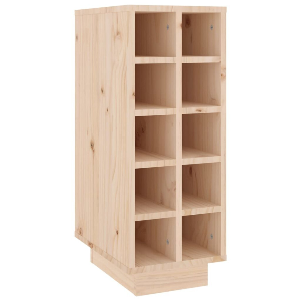 (Brown) vidaXL Wine Cabinet Wooden Wine Rack Drinks Whisky Cabinet Solid Wood Pine