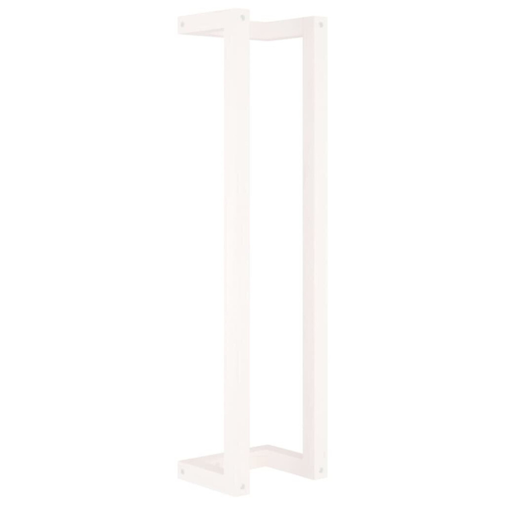 Vidaxl (, 23 X 18 X 90 Cm) Solid Wood Pine Towel Rack Wall-Mounted Towel Hanger Holder Rack Shelf White