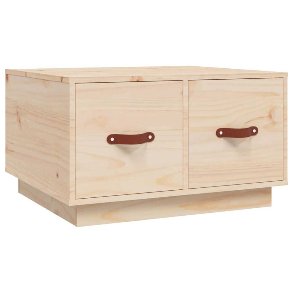 VidaXL Coffee Table - 60x53x35 cm - Solid Pine Wood - Brown - Image 2