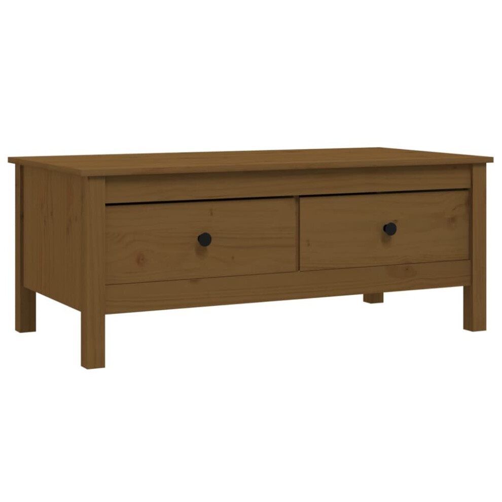 Vidaxl (Honey Brown) Solid Wood Pine Coffee Table Indoor Accent Centre Table Multi Colours