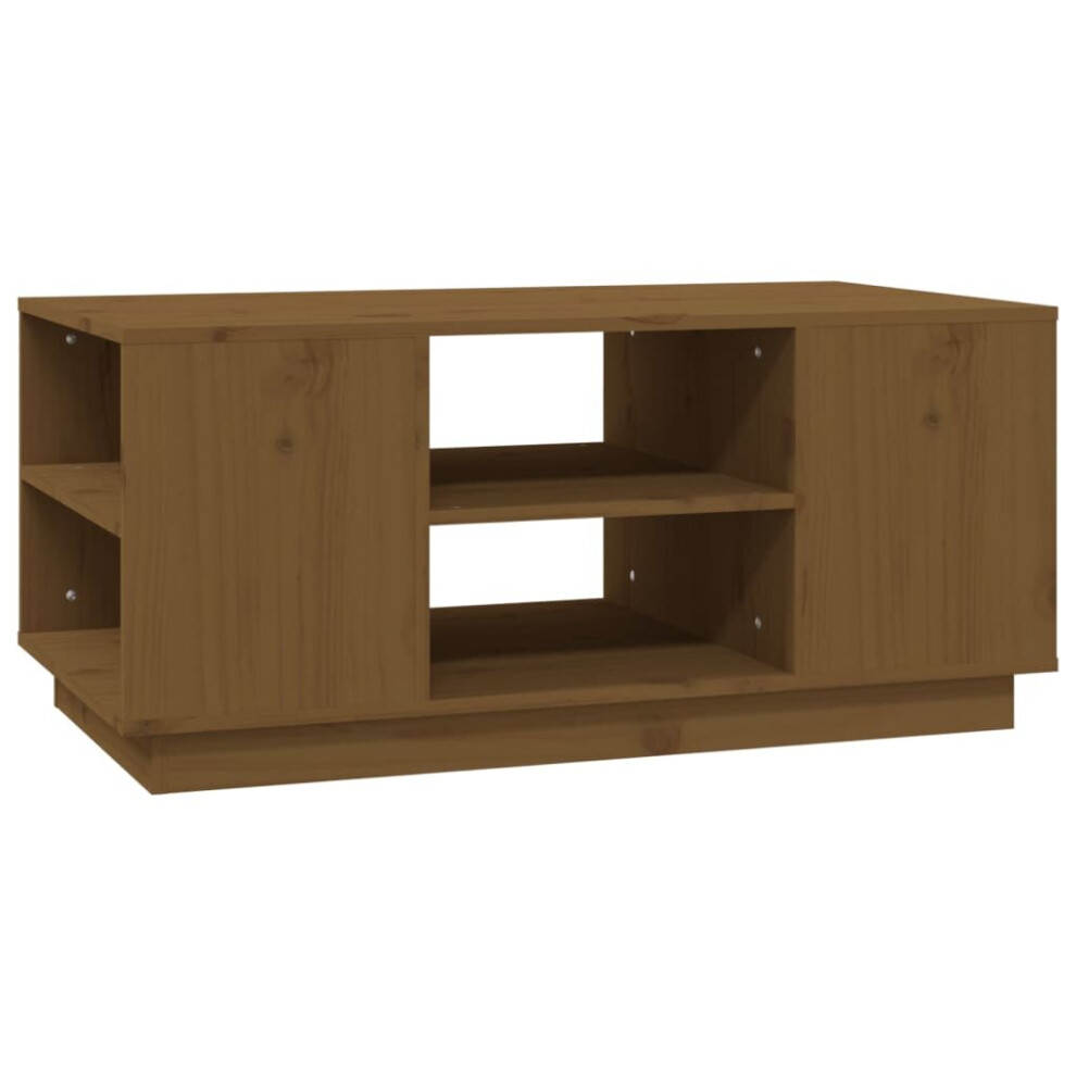 Vidaxl (Honey Brown) Solid Wood Pine Coffee Table Side Sofa Accent Couch Table Multi Colours