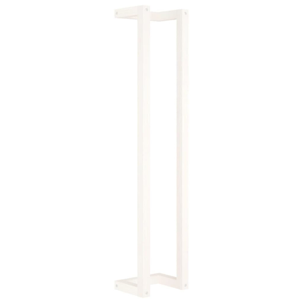 Vidaxl (, 23 X 18 X 110 Cm) Solid Wood Pine Towel Rack Wall-Mounted Towel Hanger Holder Rack Shelf White