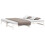 VidaXL (White, 205.5 x 198 x 30 cm) vidaXL Solid Wood Pine Pull-out Day Bed Wooden Sofa Bed Multi Colours/Sizes 3