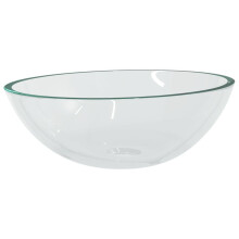 (Transparent) vidaXL Basin Glass Bathroom Washroom Sink Bowl Plumbing Fixture Multi Colours