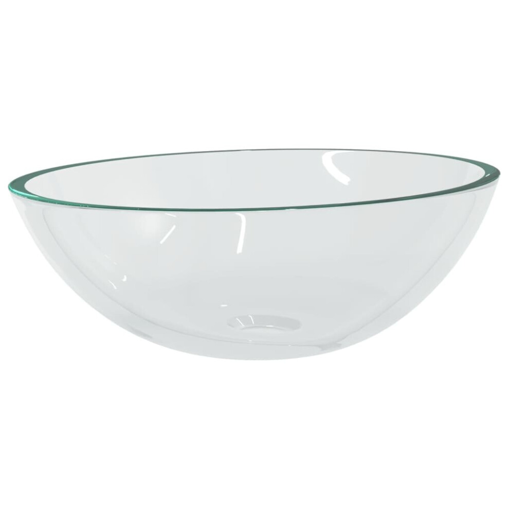(Transparent) Vidaxl Basin Glass Bathroom Washroom Sink Bowl Plumbing Fixture Multi Colours 8720287124825