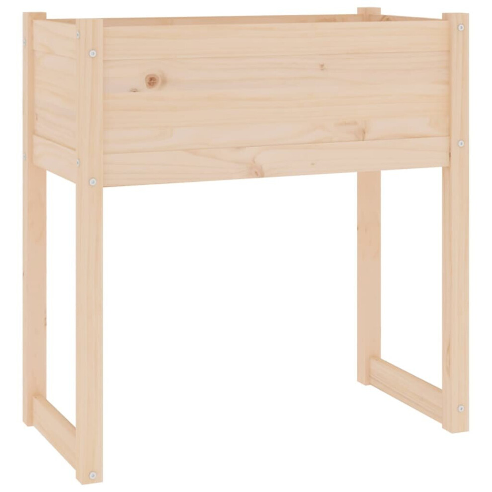 Vidaxl (Brown) Solid Wood Pine Planter Wooden Raised Bed Flower Box Multi Colours