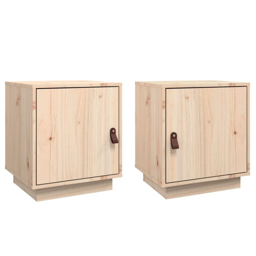 Vidaxl Brown (Brown) 1/2X Solid Wood Pine Bedside Cabinet Table Bed Cabinet Multi Colours