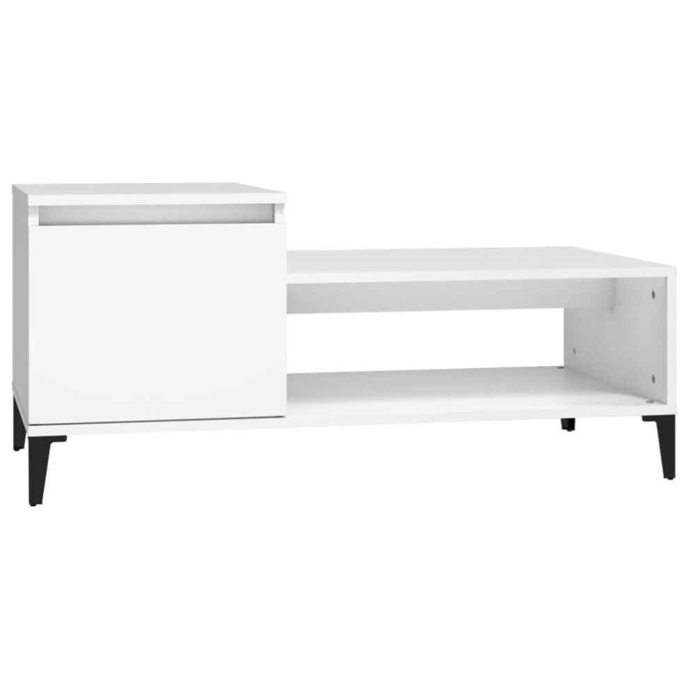 (White) vidaXL Coffee Table Engineered Wood Side Sofa Accent Couch Table Multi Colours