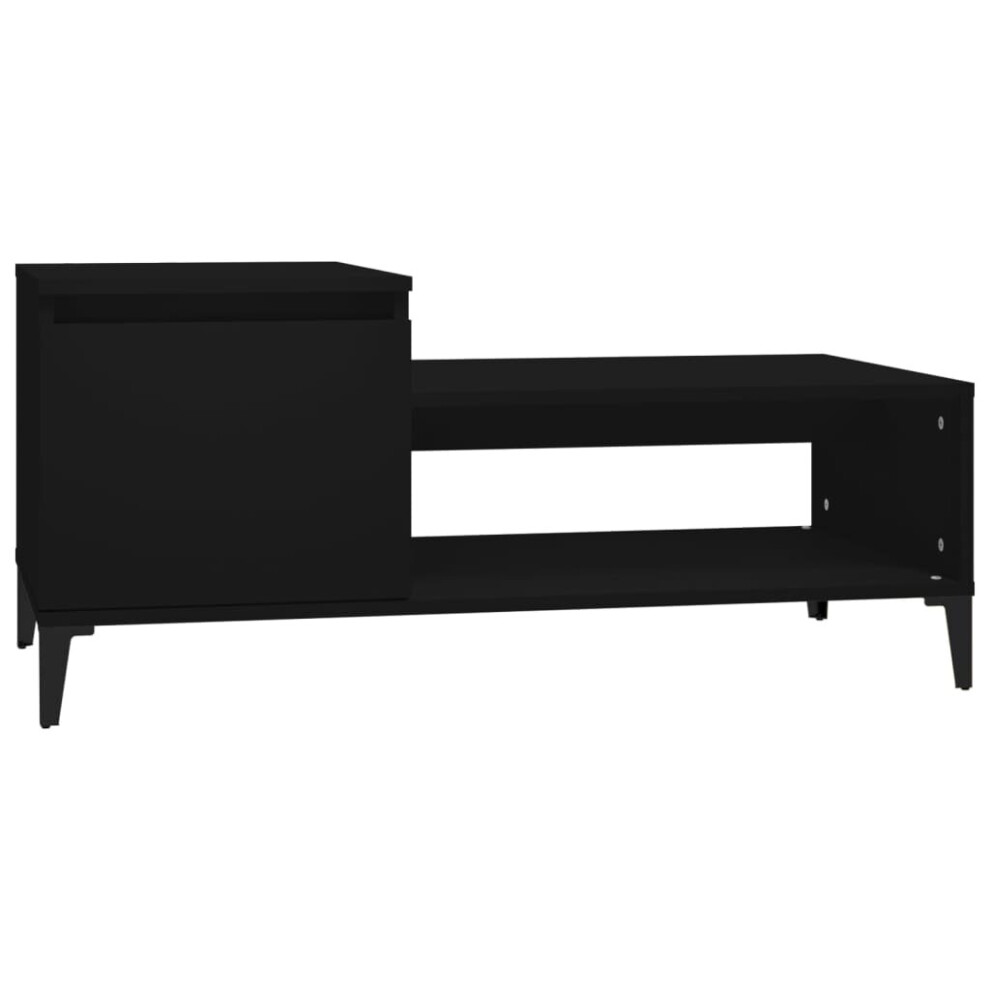 (Black) vidaXL Coffee Table Engineered Wood Side Sofa Accent Couch Table Multi Colours