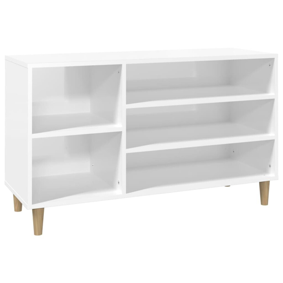 Vidaxl (High Gloss ) Shoe Cabinet Engineered Wood Shoe Storage Shelf Organiser Multi Colours White
