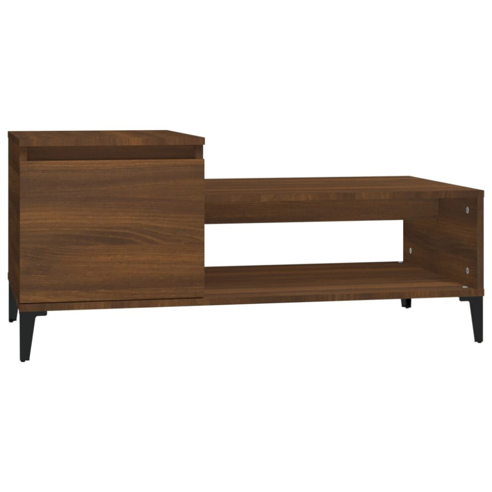 Vidaxl (Brown Oak) Coffee Table Engineered Wood Side Sofa Accent Couch Table Multi Colours