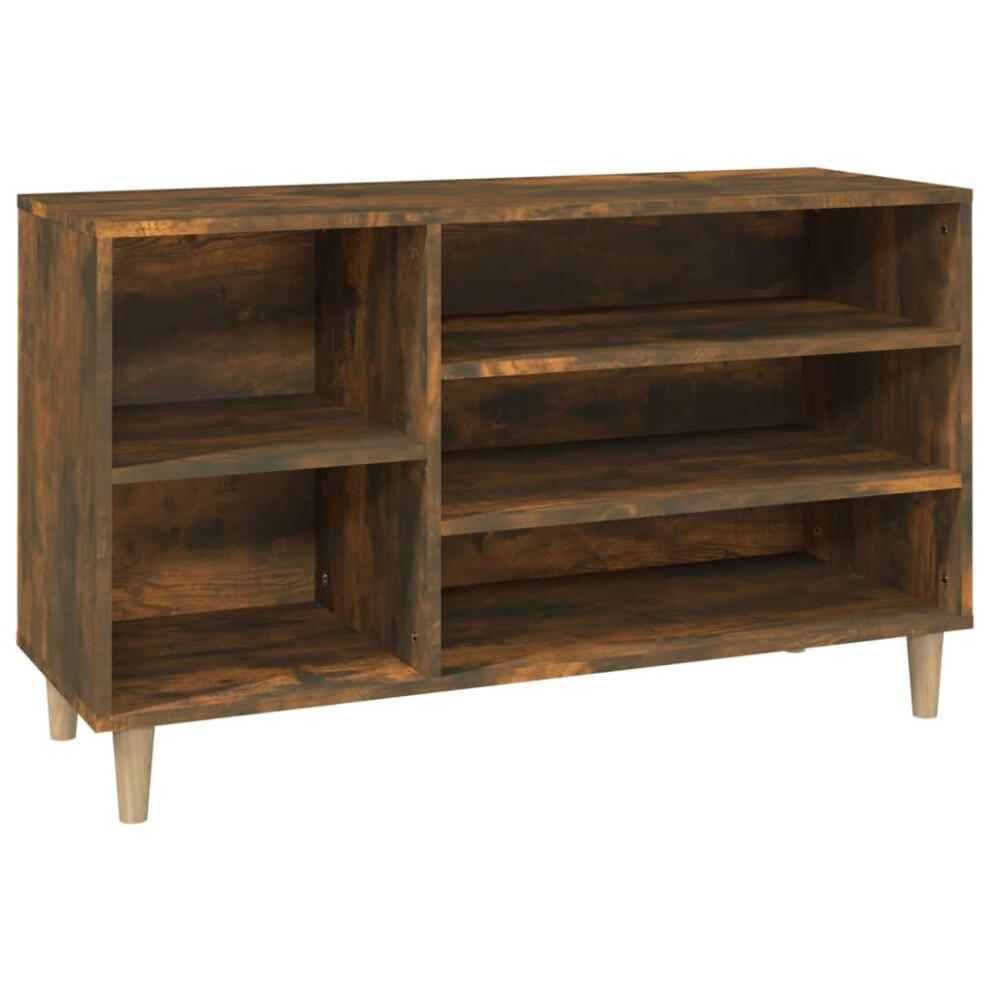 Vidaxl (Smoked Oak) Shoe Cabinet Engineered Wood Shoe Storage Shelf Organiser Multi Colours