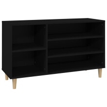 (Black) vidaXL Shoe Cabinet Engineered Wood Shoe Storage Shelf Organiser Multi Colours