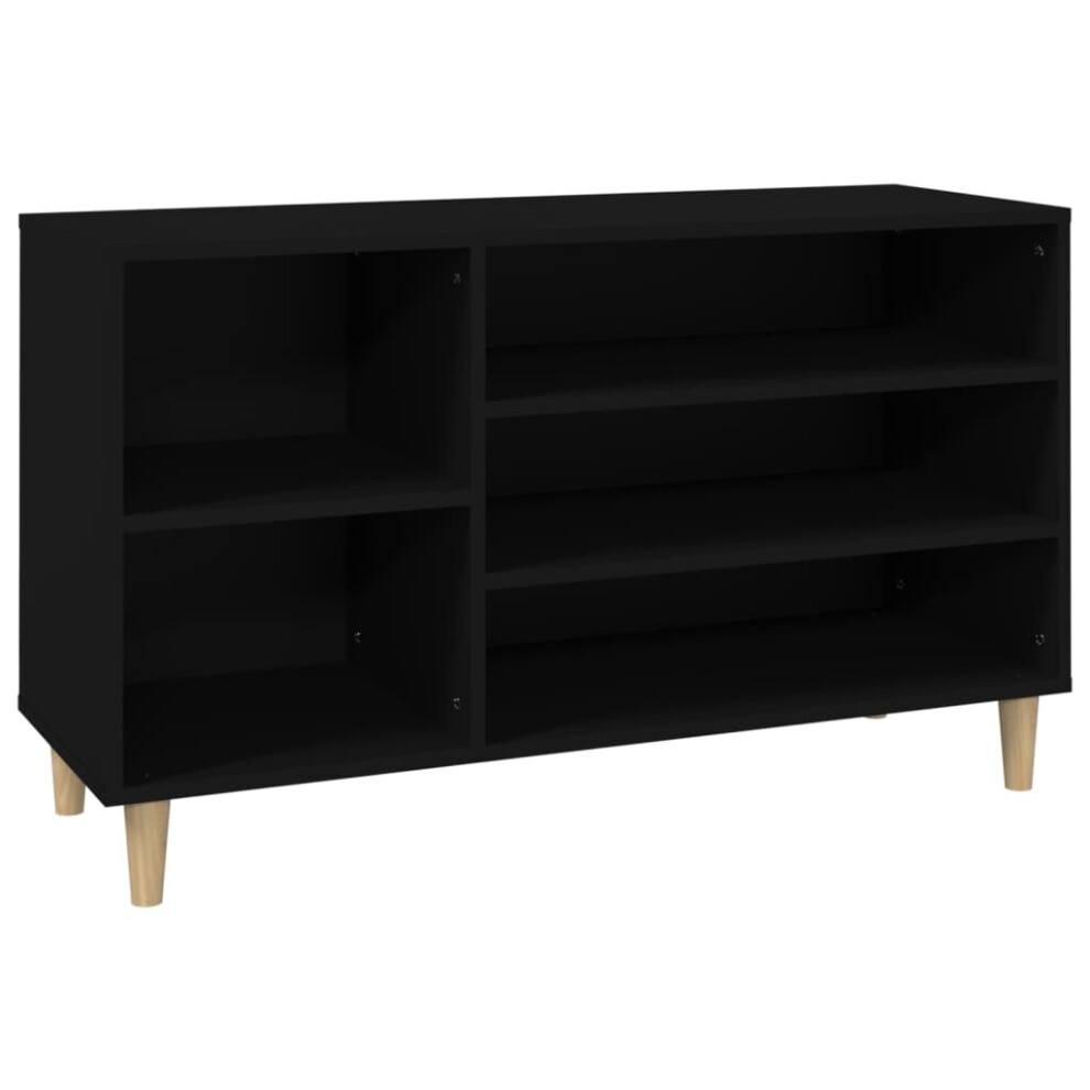 Vidaxl (Black) Shoe Cabinet Engineered Wood Shoe Storage Shelf Organiser Multi Colours