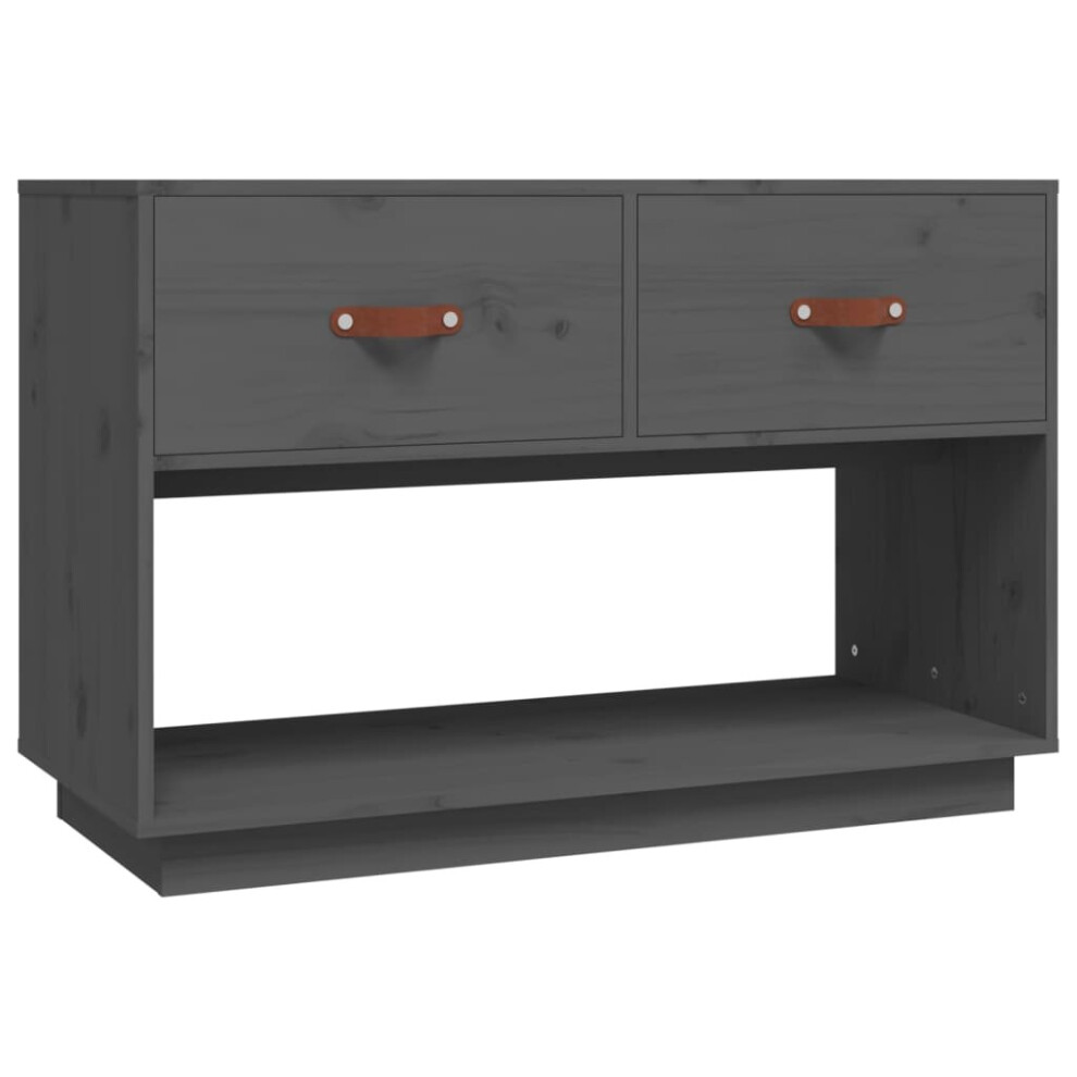 Vidaxl (Grey) Solid Wood Pine Tv Cabinet Media Hifi Cabinet Tv Console Multi Colours Grey