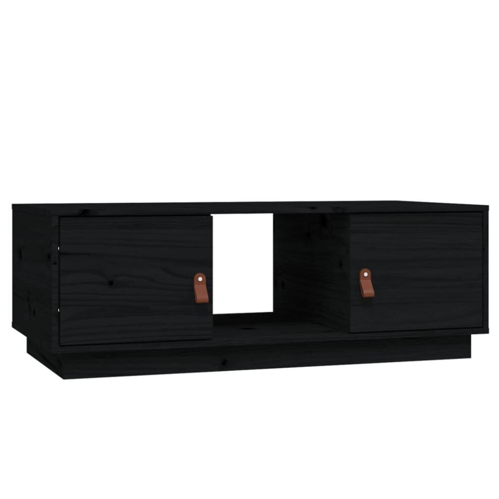 Vidaxl (Black) Solid Wood Pine Coffee Table Side Centre Accent End Table Multi Colours