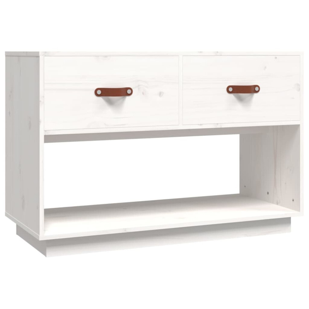Vidaxl (White) Solid Wood Pine Tv Cabinet Media Hifi Cabinet Tv Console Multi Colours