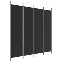 (Black, 200 x 200 cm) vidaXL Room Divider Fabric Privacy Screen Paravent Multi Colours Multi Sizes