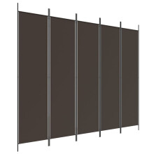 (Brown, 250 x 200 cm) vidaXL Room Divider Fabric Privacy Screen Paravent Multi Colours Multi Sizes