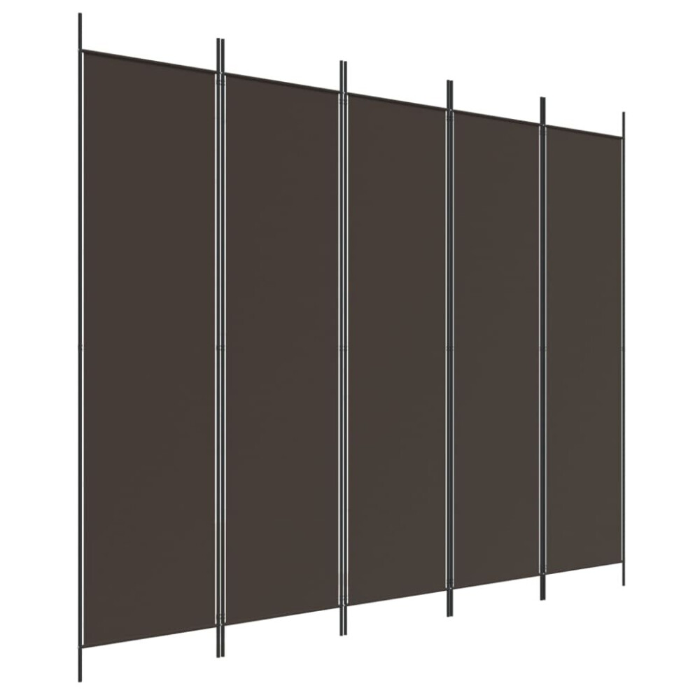 Vidaxl (Brown, 250 X 200 Cm) Room Divider Fabric Privacy Screen Paravent Multi Colours Multi Sizes