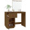 VidaXL (Honey brown) vidaXL Solid Wood Pine Dressing Table with LED Home Vanity Desk Multi Colours 5
