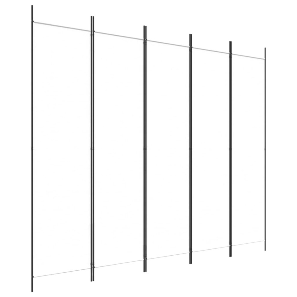 Vidaxl (White, 250 X 200 Cm) Room Divider Fabric Privacy Screen Paravent Multi Colours Multi Sizes