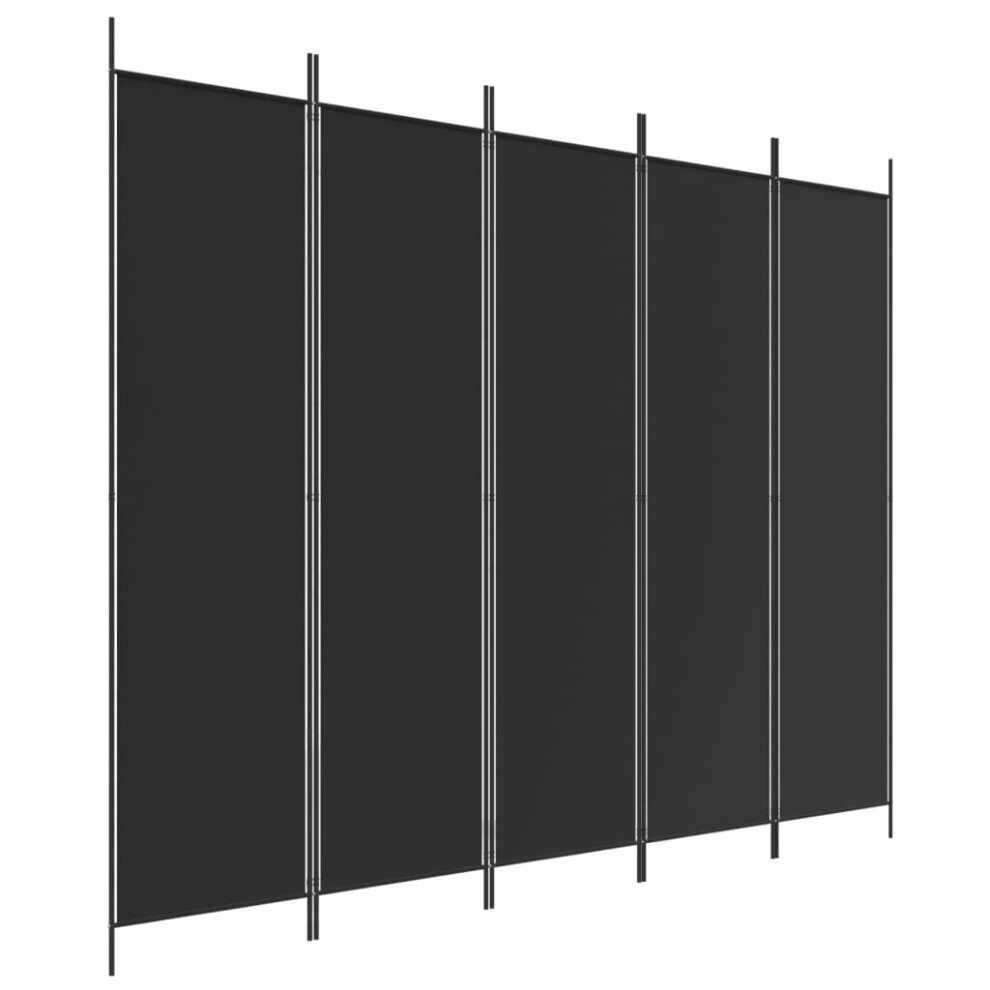 (Black, 250 x 200 cm) vidaXL Room Divider Fabric Privacy Screen Paravent Multi Colours Multi Sizes