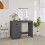 VidaXL (Grey) vidaXL Solid Wood Pine Dressing Table with LED Home Vanity Desk Multi Colours 3