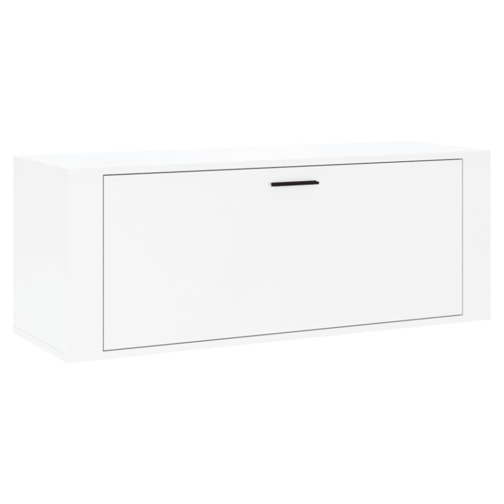 (High gloss white) vidaXL Wall Shoe Cabinet Engineered Wood Shoe Storage Organiser Multi Colours