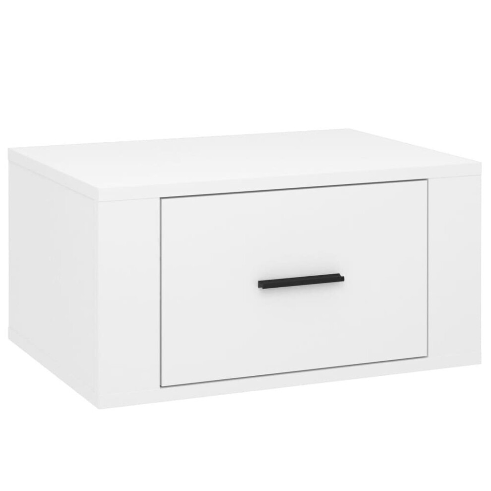 (High Gloss white, 1 X Bedside cabinet) vidaXL 1/2x Wall-mounted Bedside Cabinet Floating Bedside Unit Multi Colours