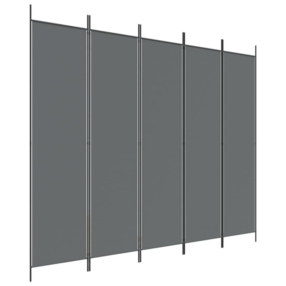 Vidaxl (Anthracite, 250 X 200 Cm) Room Divider Fabric Privacy Screen Paravent Multi Colours Multi Sizes