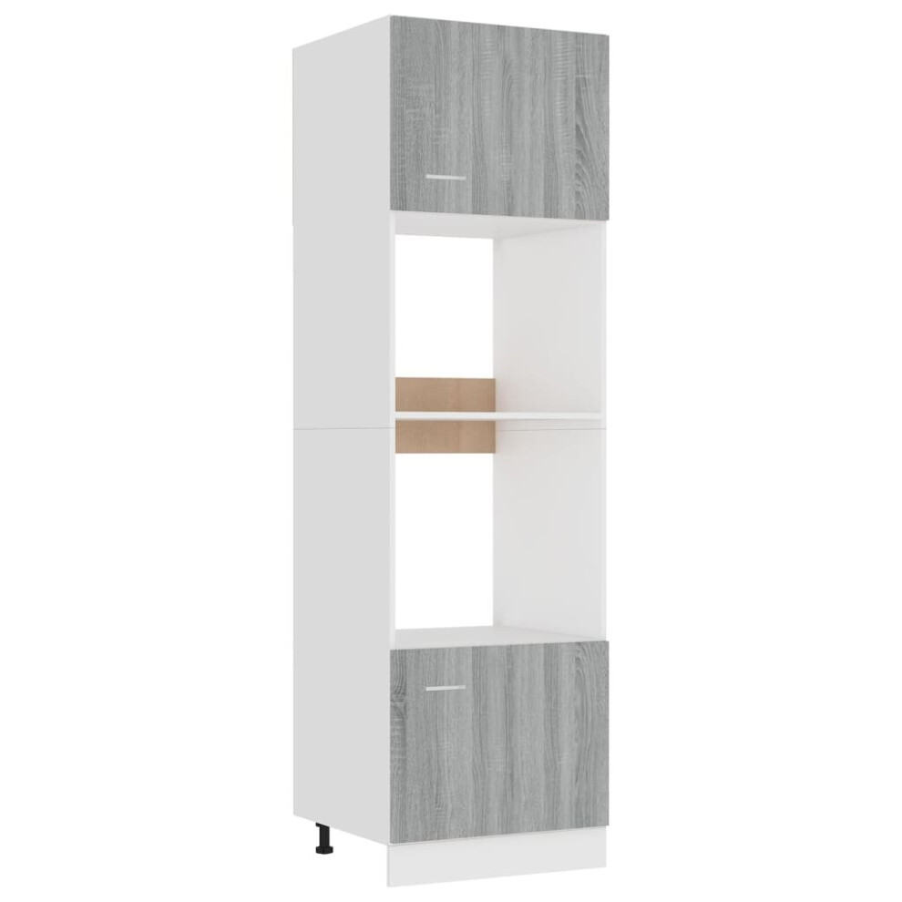 (Grey sonoma) vidaXL Kitchen Cabinet Home Storage Shelf Organiser Cupboard Engineered Wood