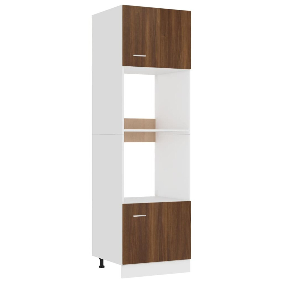 (Brown oak) vidaXL Kitchen Cabinet Home Storage Shelf Organiser Cupboard Engineered Wood