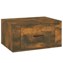 (Smoked oak, 1 x Bedside cabinet) vidaXL 1/2x Wall-mounted Bedside Cabinet Floating Bedside Unit Multi Colours