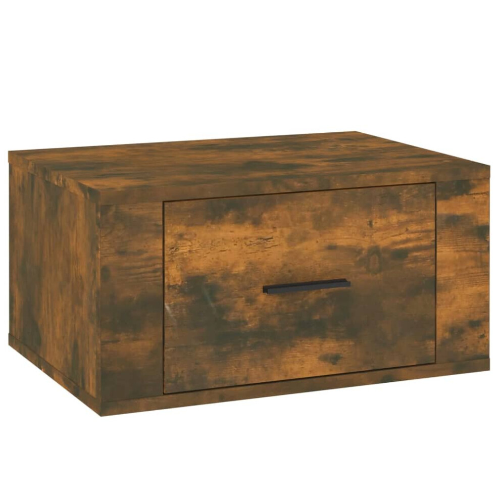 Vidaxl Wall-mounted Bedside Cabinet Smoked Oak 50x36x25 cm Brown - Engineered Wood - 816850 - Image 2