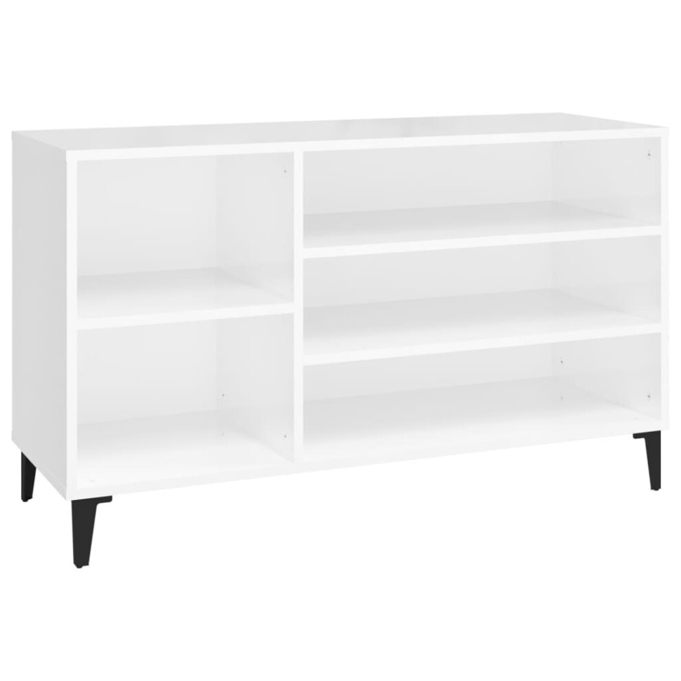 (High gloss white) vidaXL Shoe Cabinet Engineered Wood Shoe Storage Shelf Organiser Multi Colours