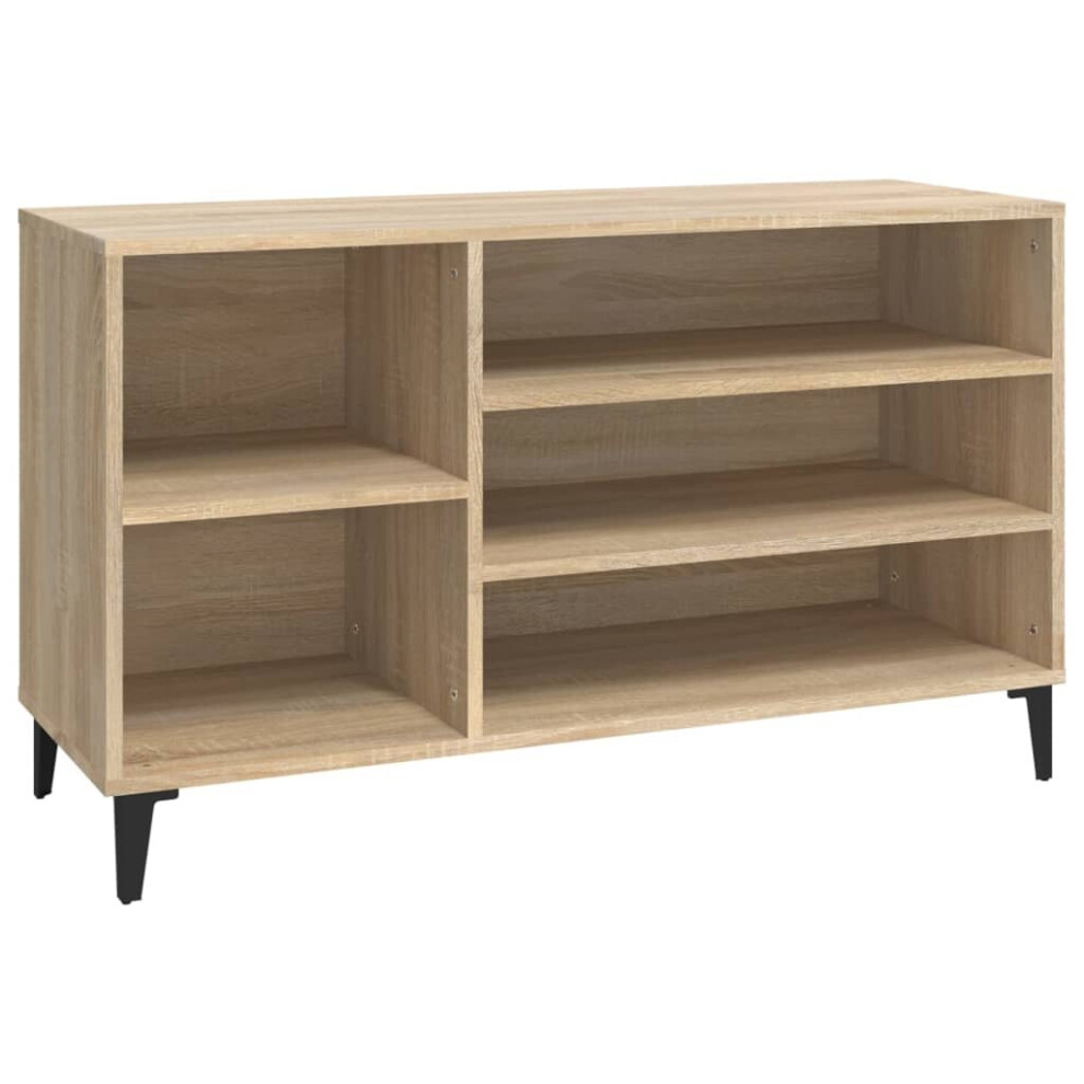 Vidaxl (Sonoma Oak) Shoe Cabinet Engineered Wood Shoe Storage Shelf Organiser Multi Colours