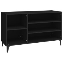 (Black) vidaXL Shoe Cabinet Engineered Wood Shoe Storage Shelf Organiser Multi Colours