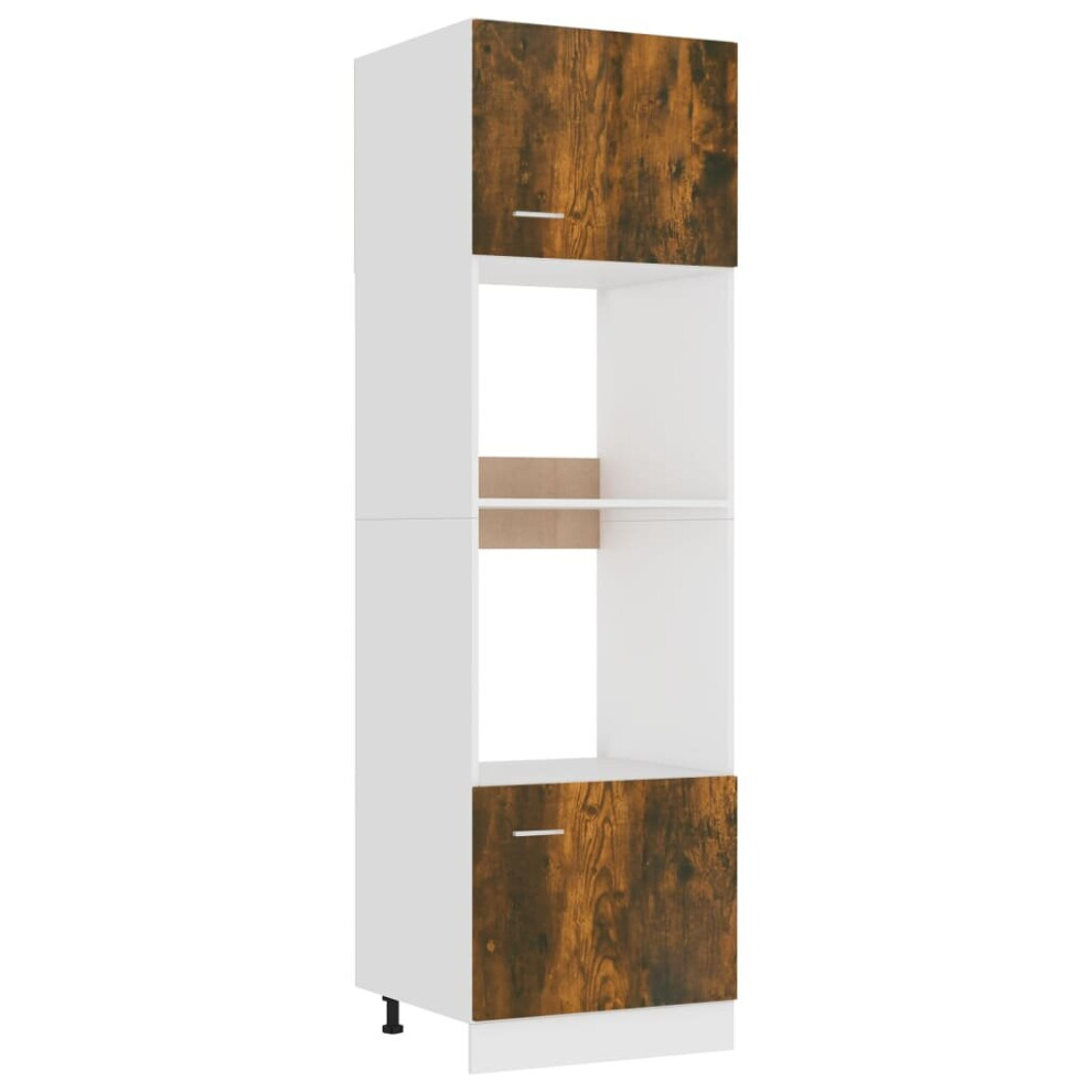 Vidaxl (Smoked Oak) Kitchen Cabinet Home Storage Shelf Organiser Cupboard Engineered Wood