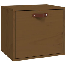 (Honey brown) vidaXL Solid Wood Pine Wall Cabinet Wooden Floating Wall Unit Multi Colours