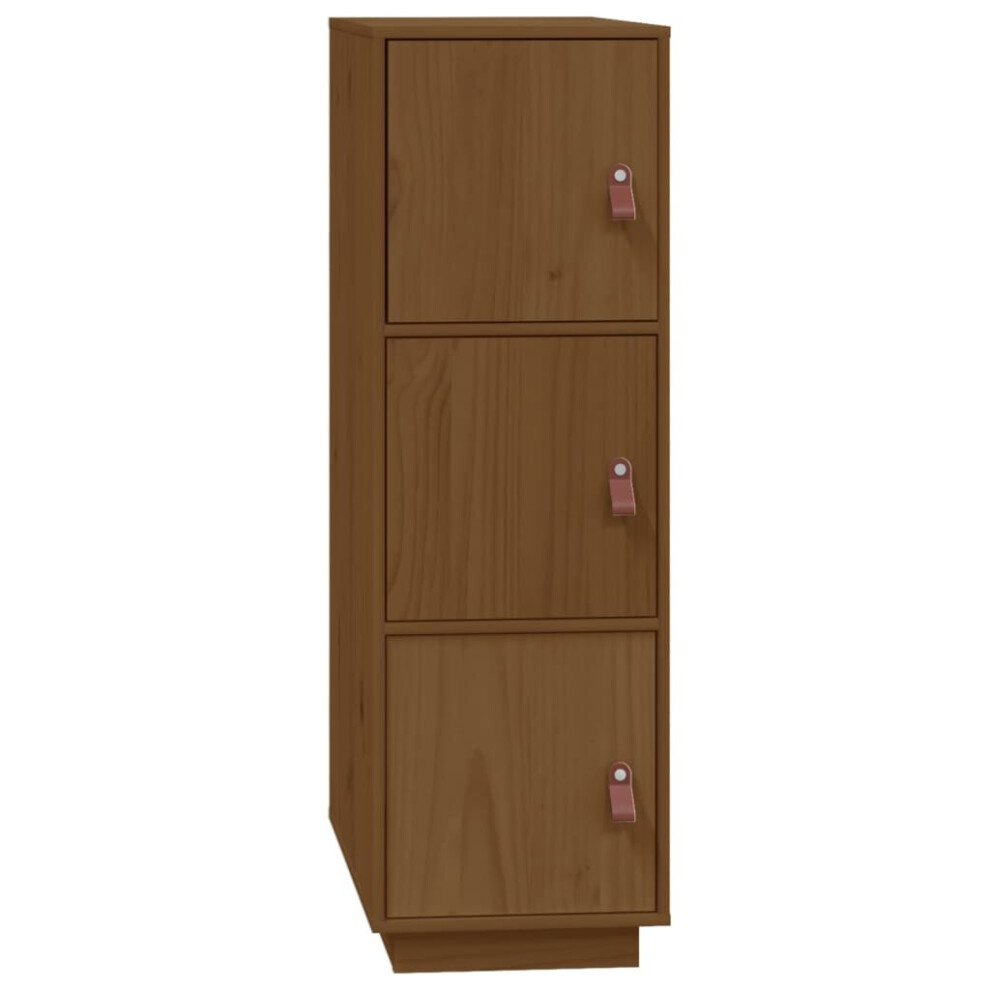 Vidaxl (Honey ) Solid Wood Pine Highboard Sideboard Storage Cupboard Multi Colours Brown