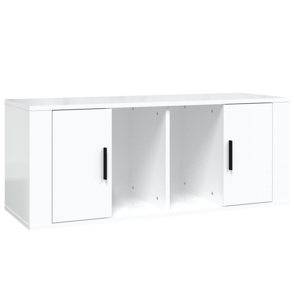 (High gloss white) vidaXL TV Cabinet Engineered Wood TV Console Media Sideboard Multi Colours