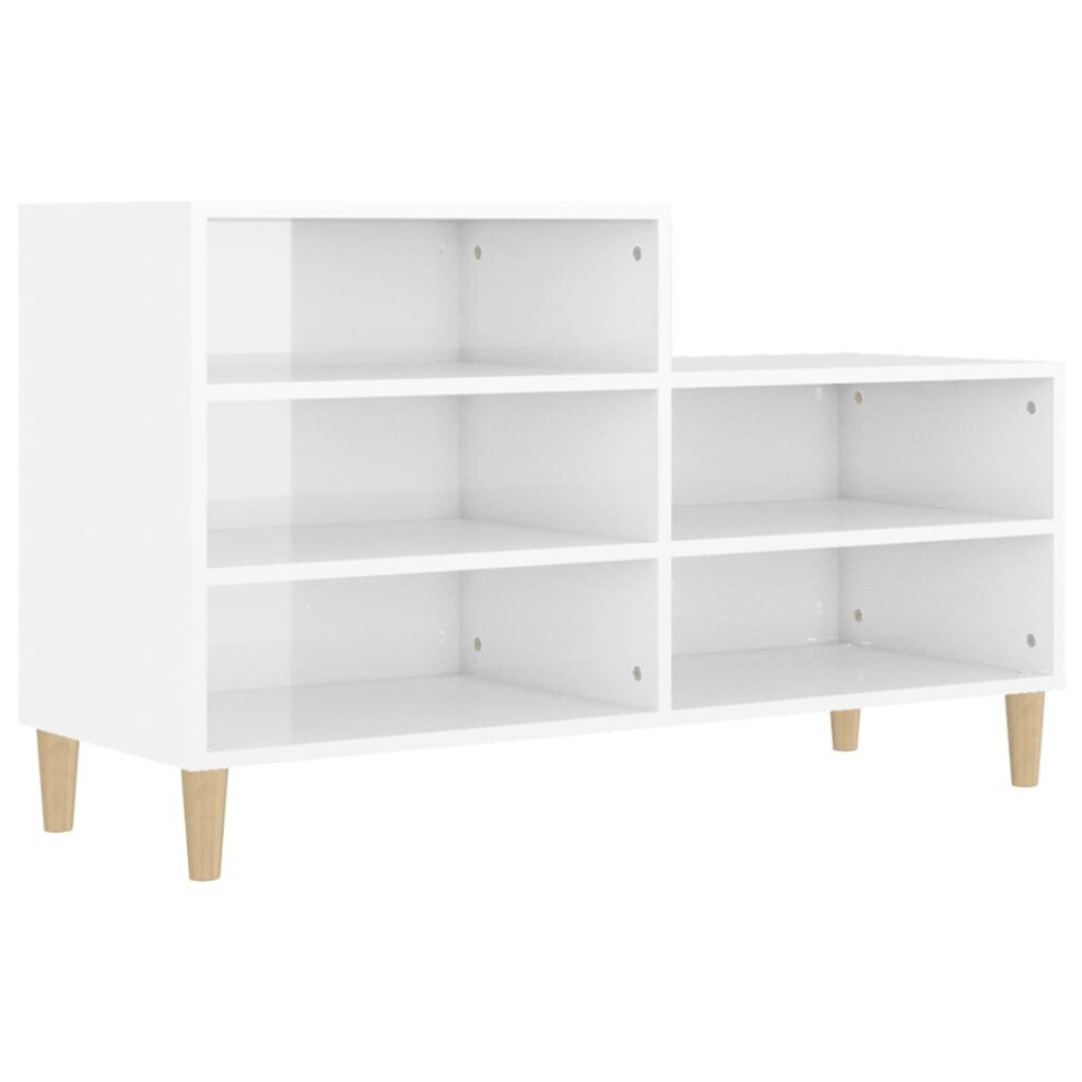 Vidaxl (High Gloss White) Shoe Cabinet Engineered Wood Shoe Storage Rack Organiser Multi Colours