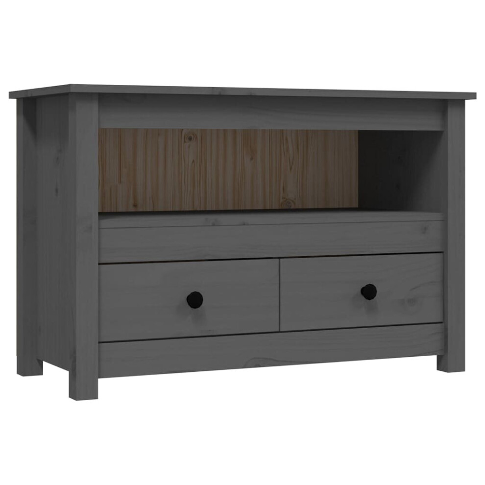 Vidaxl (Grey) Solid Wood Pine Tv Cabinet Tv Console Media Hifi Cabinet Multi Colours